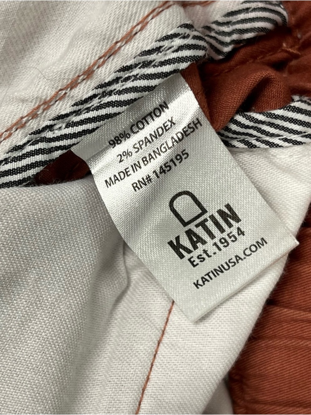 Katin Patio Shorts Men’s Small Red Elastic Waist Comfort Drawstring Beach Preppy - Picture 4 of 11